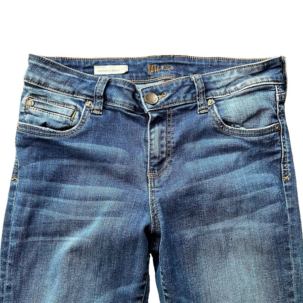Kut From The Kloth Mia Toothpick Skinny Denim Blue Jeans Stretch Women's Size 6 - Picture 4 of 12